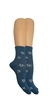 Soquete de mujer estampado ¨Bouquet¨ color azul - comprar online