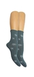 Soquete de mujer estampado ¨Bouquet¨ color gris topo - comprar online