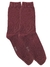 Soquete escolar unisex liso. Confeccionado en algodon. bordo