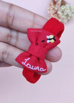 Laços de linho personalizado com o nome na internet