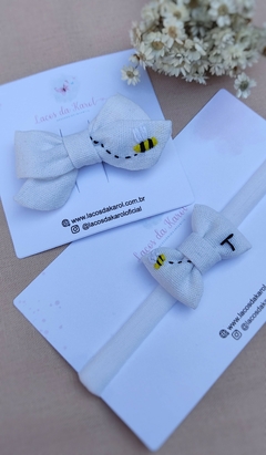 Mini coleção laço de Linho abelhinha - comprar online