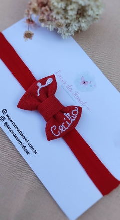 Laços de linho personalizado com o nome - comprar online