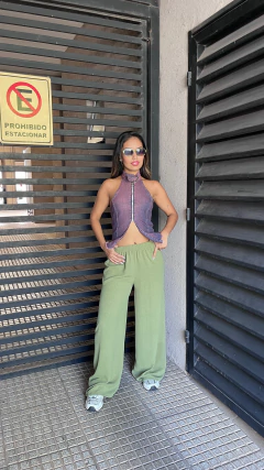 pantalón palazzo green - comprar online