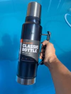 termo stanley azul metal