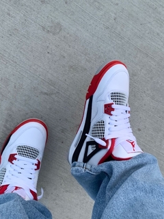 Zapatillas Nike Jordan Retro 4 Fire Red White - comprar online