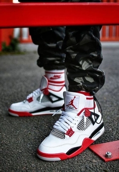 Zapatillas Nike Jordan Retro 4 Fire Red White en internet