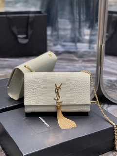 Cartera Bandolera YSL White Gold