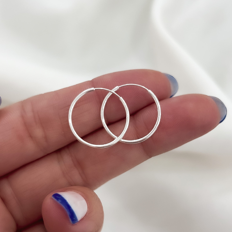 Argollitas Plata 16mm (Par)
