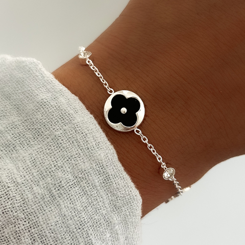 Pulsera Trébol Negro AB