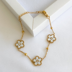 Pulsera Flores in White AD - comprar online