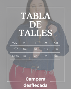 campera de jeans azul desflecada - 26yardas