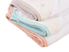 Toallon con capucha en TUSOR estampado estrellitas - tienda online