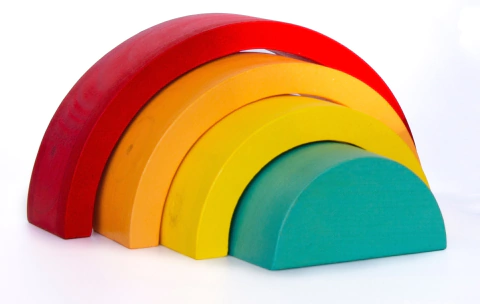 Arcoíris de madera chico