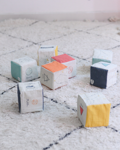 Cubos apilables en Tussor 100% algodón estampado - comprar online