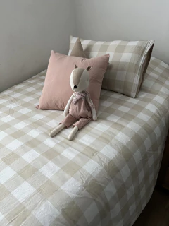 Imagen de Acolchado para cama de 1 plaza Tussor Estampado cuadros
