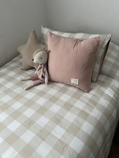 Acolchado para cama de 1 plaza Tussor Estampado cuadros