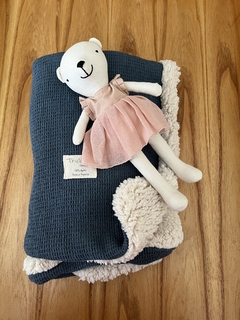 Mantita recibidora Nido de abeja y Corderito + Muñeco coneja/o Oso/a Apego - tienda online