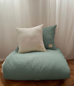 Acolchado para cama de 1 plaza Tussor + 2 almohadones - TRULALADECO