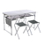 Set de mesa plegable 4 bancos con bolsillo lateral