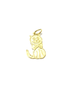 DIJE GATO DO17 (1,8 CM) ACERO DORADO