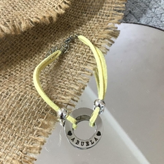 PULSERA ACERO CON FRASE ABUELA P1112 (17cm alargue a 22,5cm)