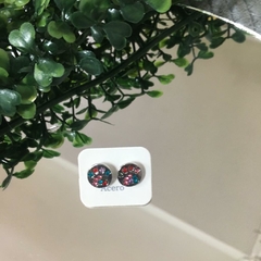 MINI AROS HUELLITA PERRO ACERO CON STRASS AC2463