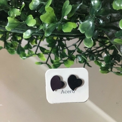 MINI AROS ACERO CORAZON AC2527