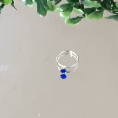 PIERCING ACERO BLANCO STRASS AZUL PI2690