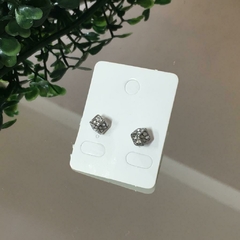 MINI AROS ACERO CUBO STRASS AC2867