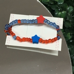 SET DOS PULSERAS ELASTIZADAS INFANTIL PARA COMPARTIR, DIA DE LA AMISTAD CANUTILLOS ESTRELLA GOMA P2122