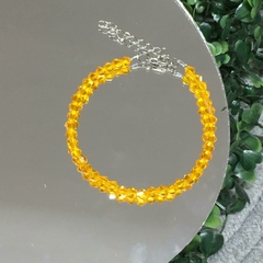 PULSERA CRISTALES BICONICOS NARANJA P2138