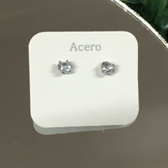 AROS ACERO CORAZON STRASS TORNASOLADO MEDIANO AC2995