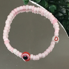 PULSERA ELASTIZADA CANUTILLOS OJO TURCO CORAZONCITO P2233