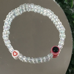 PULSERA ELASTIZADA CANUTILLOS OJO TURCO CORAZONCITO P2236