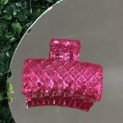 BROCHE RECTANGULO GLOSSY FUCSIA( 6,5 CM) COL6734