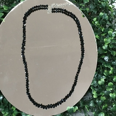 COLLAR CRISTALES NEGROS ( 45CM, ALARGUE 50CM) CNA509