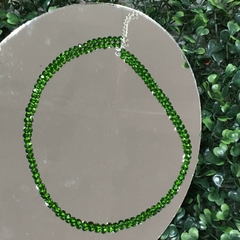 COLLAR CRISTALES VERDES ( 38,5CM, ALARGUE 42,5CM) CNA513