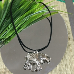 CHOKER GAMUZA ELEFANTE (44 ALARGUE 48CM) CNA538