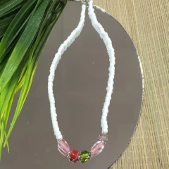 COLLAR CANUTILLOS PIEDRAS DE LA INDIA (39,5ALARGUE 41,5CM) CNA545