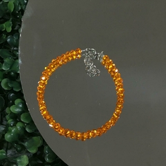 PULSERA CRISTALES NARANJA (18CM, ALARGUE 21CM) P2413 - comprar online