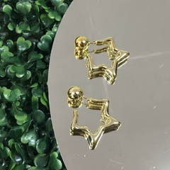 AROS DORADOS ESTRELLA CHUNKY (perno acero) AC3217 - comprar online