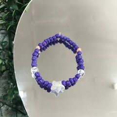 PULSERA INFANTIL ELASTIZADA VIOLETA ESTRELLA P2538 - comprar online