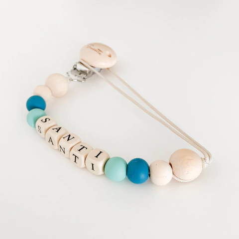 Porta chupete Personalizado - Jade y Petróleo