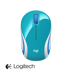 MOUSE MINI INALAMBRICO LOGITECH M187 (CELESTE)