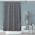 Cortina de Baño Tela Effiloche Geométrica Gris 180 x 200