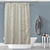 Cortina de Baño Tela Effiloche Pompon Natural 180 x 200