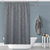Cortina de Baño Tela Effiloche Rombos Gris 180 x 200