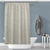 Cortina de Baño Tela Effiloche Rombos Natural 180 x 200
