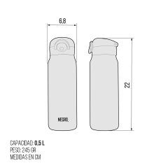 Botella 500 Automática Negra - comprar online