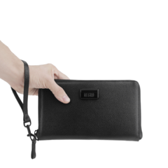 Portadocumento viaje Cuero - NEGRO TM